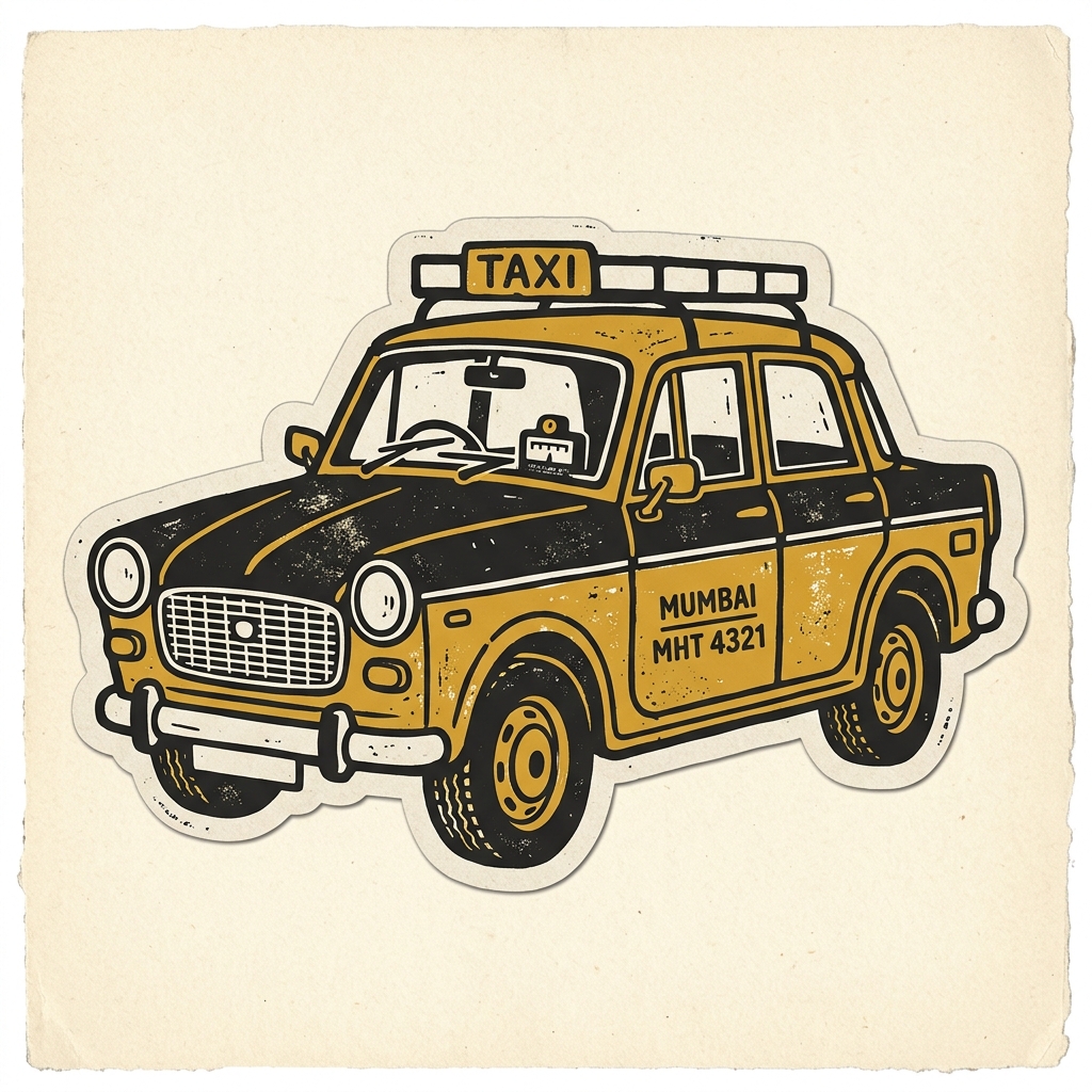 Kaali Peeli Taxi Sticker